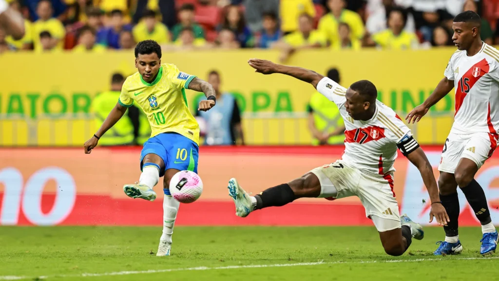 4-0: Rodrygo y Endrick participan en la victoria de Brasil contra Perú